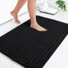 Hapihappy Chenille Bath Mat Luxury Bath Mat Soft Thick Absorbent Bathroom Mat Non-Slip Machine Wash Plush Bath Mats for Bathroom