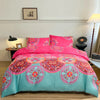 Bohemian Elegance Brushed Polyester Duvet Cover Set with Pillowcases - Comfort, Vibrant Prints, Twin/Full/King/Queen Size