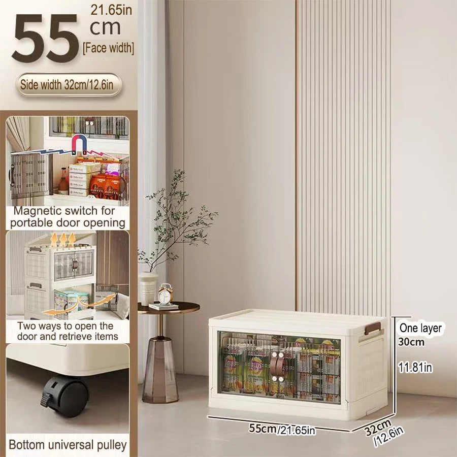 Large Capacity Foldable Storage Cabinet – Dustproof Wardrobe Closet Organizer with Easy Installation