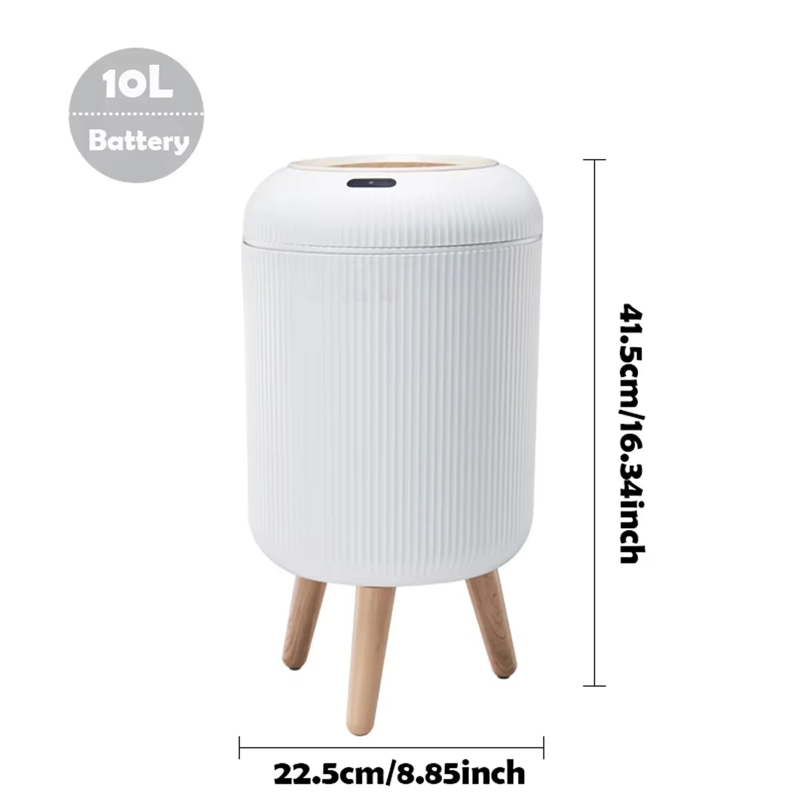 Automatic Trash Can with Lid,  Small Plastic Smart Trash Can, Motion Sensor Trash Can for Bedroom, Bathroom, Kitchen, Office