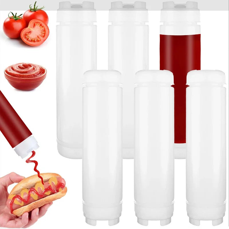 Sauce Dispenser Large Capacity Double Head Squeeze Bottle Kitchen Olive Oil Bottle Dispenser Storage Bottle Kitchen Utensils