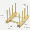 Wooden Dish Drying Rack Plate & Cup Organizer Stand