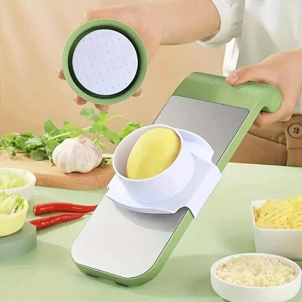 Mandoline Slicer with 3 Stainless Steel Blades – Julienne & Vegetable Cutter for Potato, Carrot & More