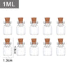 20/10PCS Cork Stopper Glass Bottles DIY Birthday Gift Transparent Empty Message Wishing Bottle Christmas Wedding Party Decor