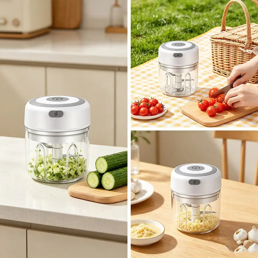 250ml Mini Rechargeable Garlic Chopper & Meat Grinder