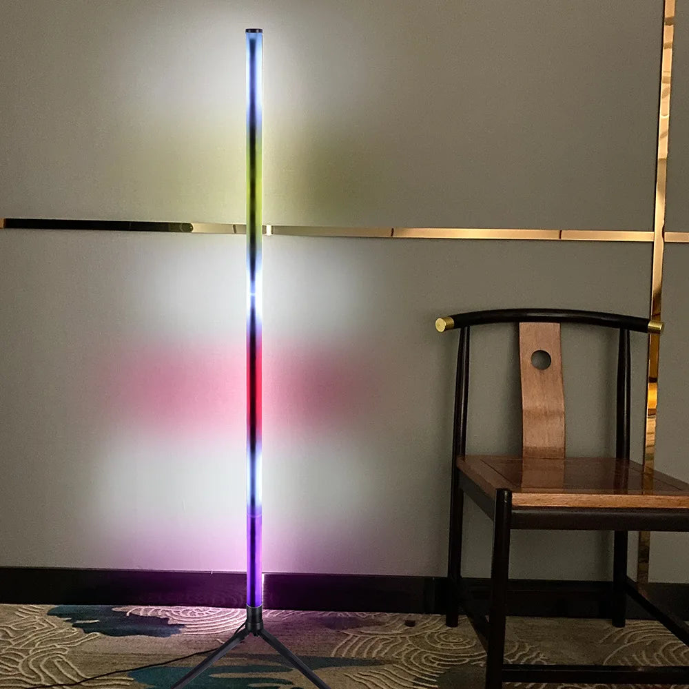 RGB LED Floor Lamp Remote APP Control Music Sync Corner Mood Lighting Smart Modern Mood Standing Lights for Bedroom Living Room