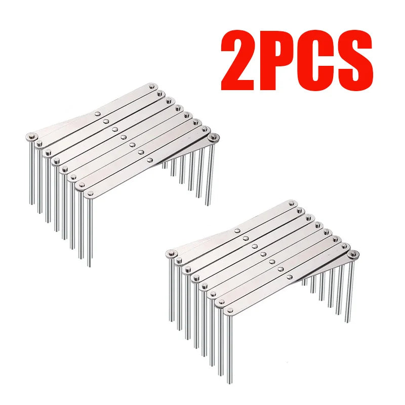 Retractable Stainless Steel Pot Lid & Dish Storage Rack