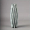 Diamond-Cut Plastic Vase - Shatterproof Imitation Ceramic Pot for Home Decor | Thick Heavy Duty Holiday Decoration