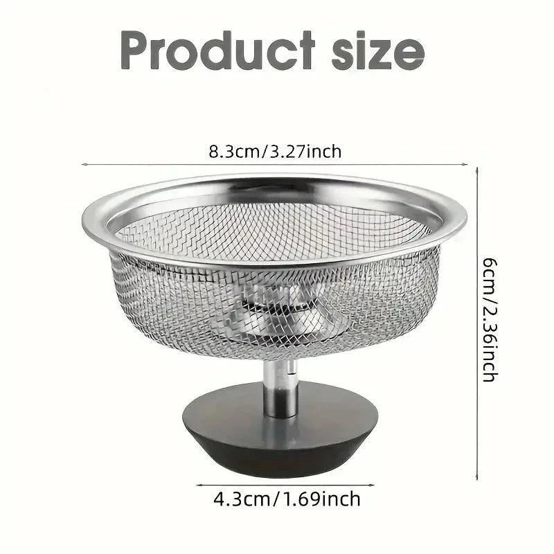 1/2Pcs Stainless Steel Kitchen Sink Filter, Garbage Food Residue/Hair Catcher, Keep Your Bathtub