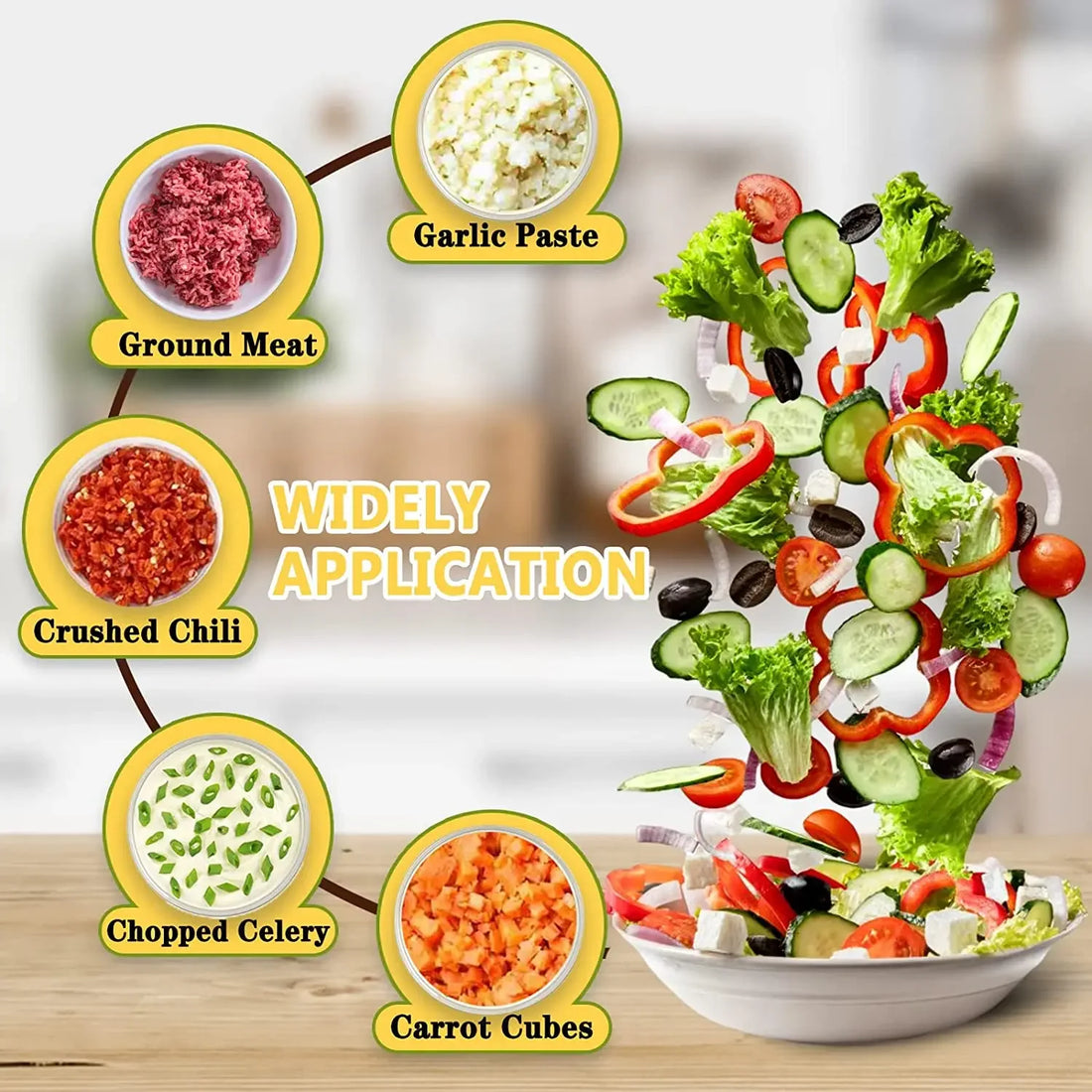 4In1 Electric Vegetable Cutter Set Handheld Wireless Electric Garlic Masher Food Chopper Meat Grinder Machine Food Peel Slice