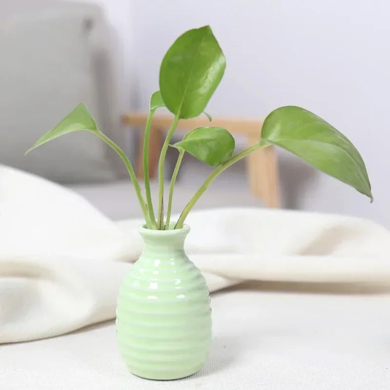 1PC Mini Modern Flower Vase Home Flower Arrangement Living Room Origami Ceramic Plastic Nordic Style Home Decor Ornament