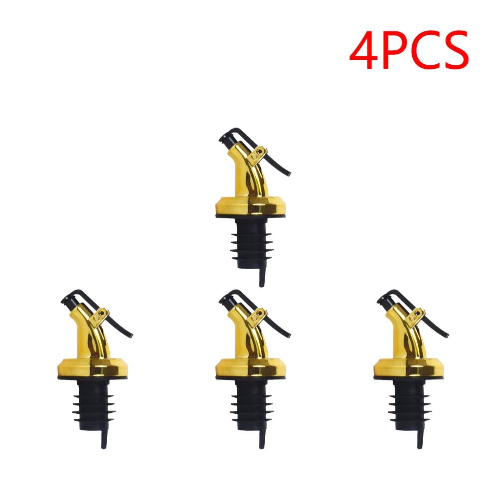 1-10PCS Kitchen Oiler Olive Oil Dispenser Pourer Whisky Liquor Oil Wine Bottle Pourer Cap Spout Stopper Mouth Dispenser