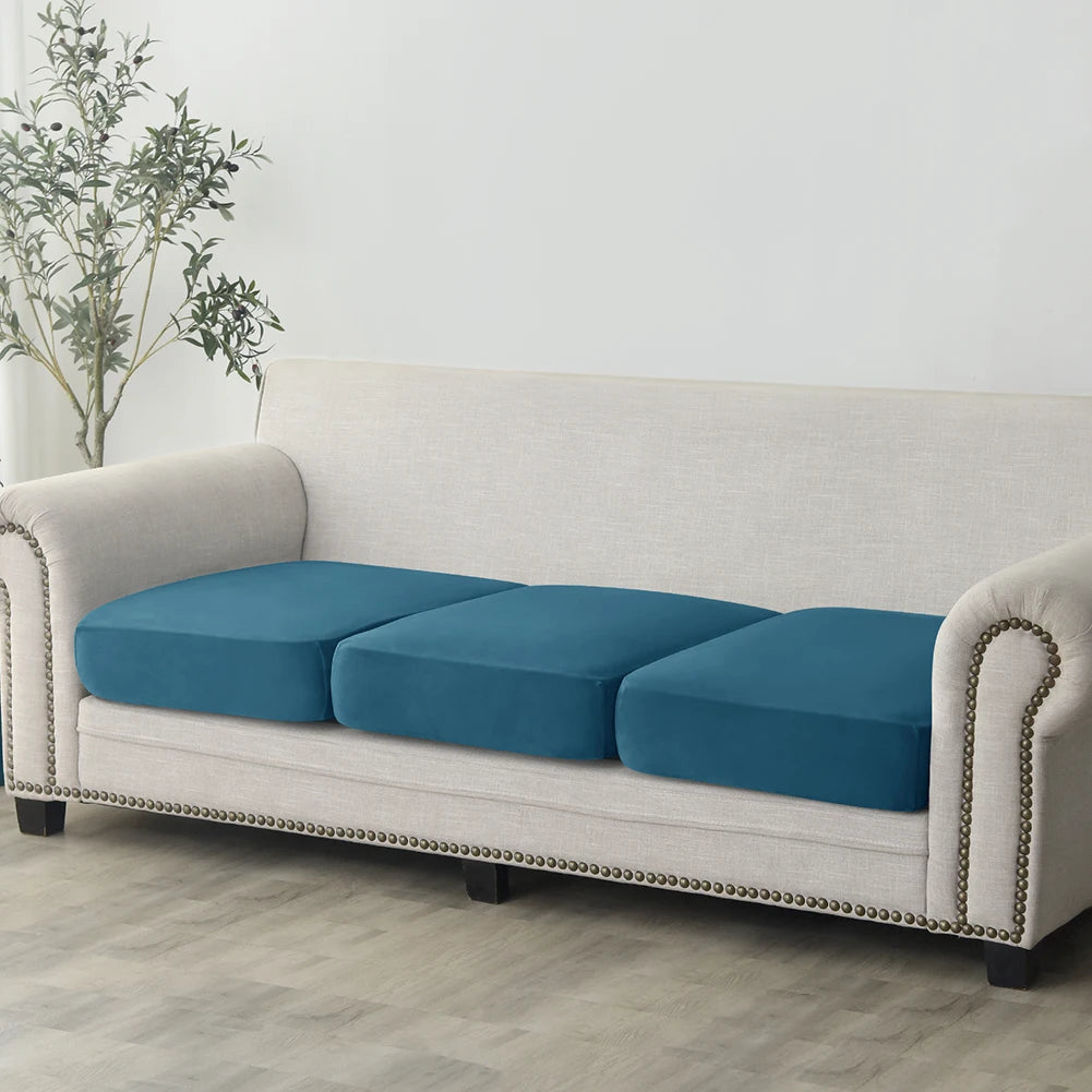 1pc Plush Sofa Slipcover Anti-slip Elastic Sofa Cover for Bedroom Office Living Room Home Decor Couch Cover Furniture Protector