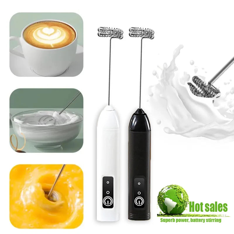 Wireless Electric Milk Frother Handheld Egg Beater Foamer Coffee Maker Electric Blender Mixer Mini Portable Blender Kitchen Tool