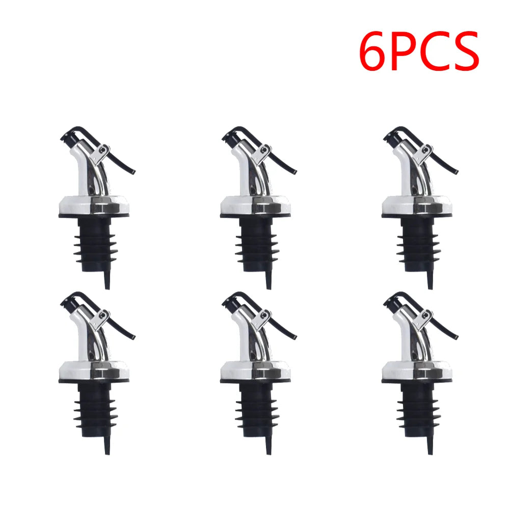 1-10PCS Kitchen Oiler Olive Oil Dispenser Pourer Whisky Liquor Oil Wine Bottle Pourer Cap Spout Stopper Mouth Dispenser