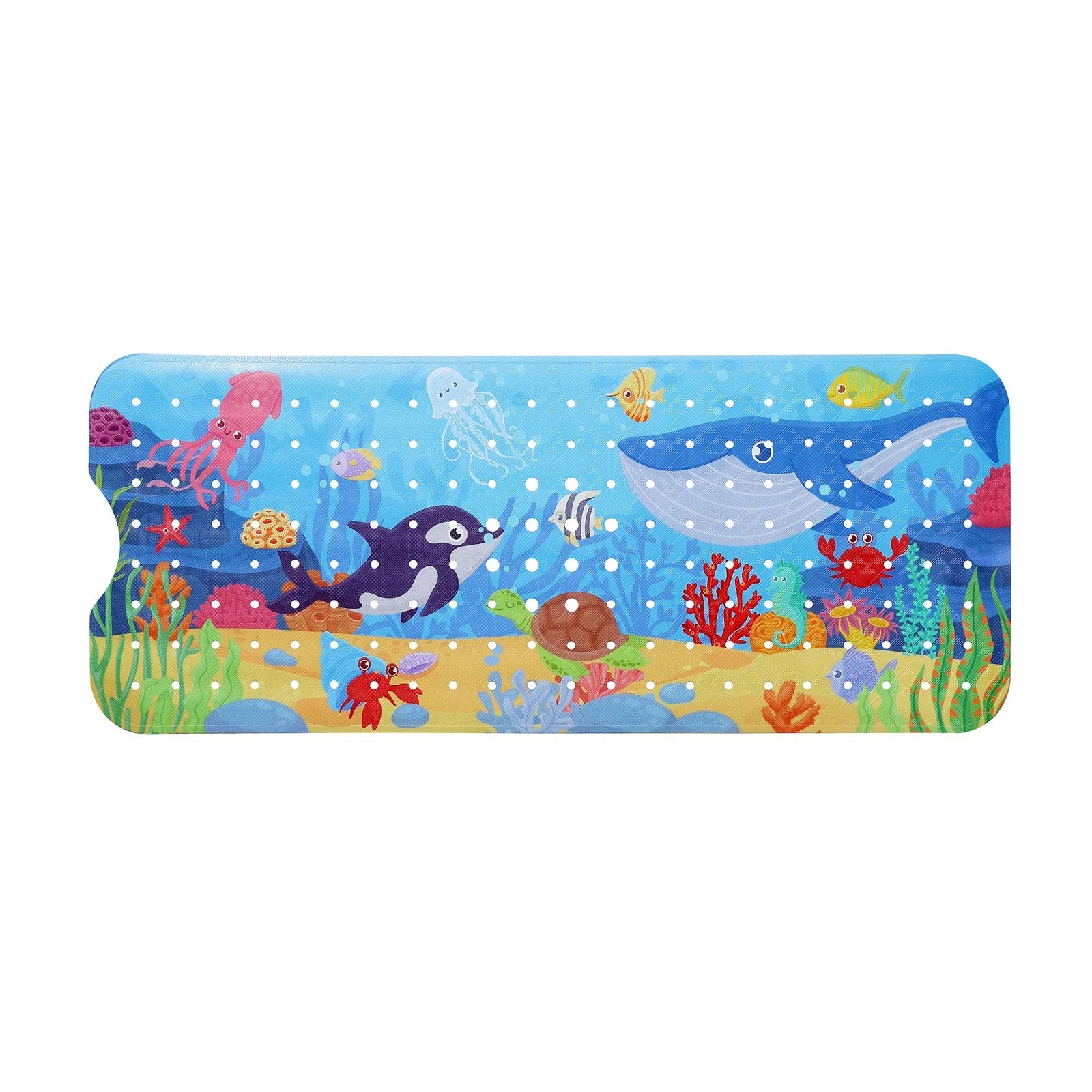 40x100cm Cute Cartoon Sea World Anti-Skid Shower Bathtub Mats with Sucker Non-Slip Bath Mat Soft Pad Kid's Elder Carpet Rug