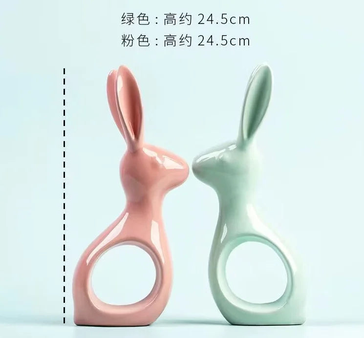 Modern Feng Shui Ceramic Figurines Livingroom Ornaments Home Furnishing Decoration Crafts Office Room Accessories Wedding Gifts