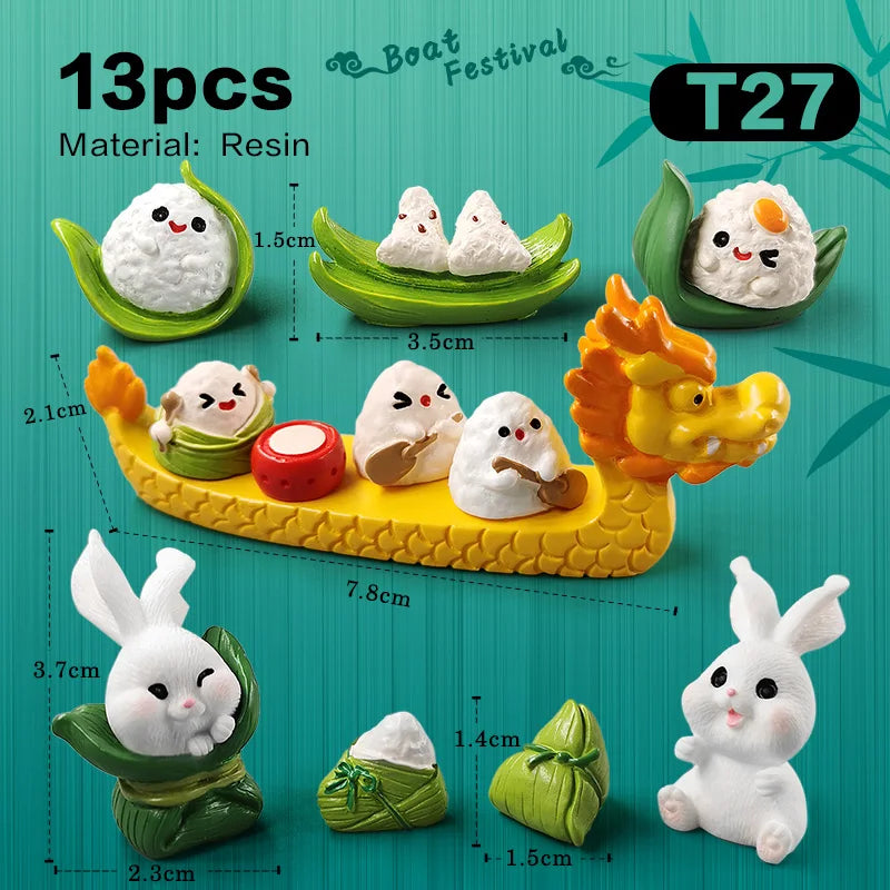 Halloween Christmas Easter White Rabbit Figurine DIY Home Decor Miniature Fairy Garden Dollhouse Decoration Accessories Modern