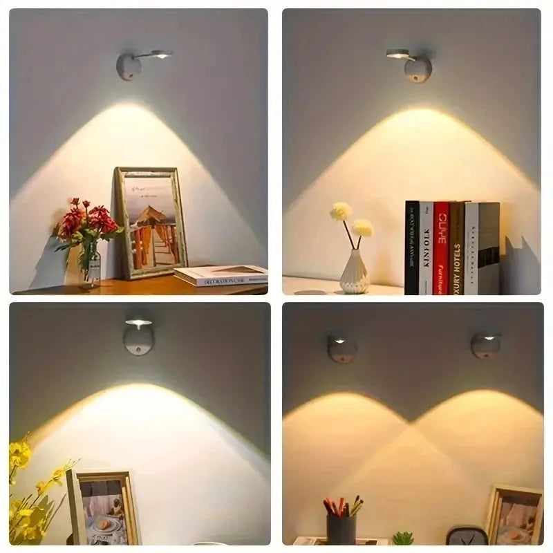 HPH USB Rechargeable Wireless Wall Spotlight – Dimmable Human Sensing LED Light for Paintings & Pictures