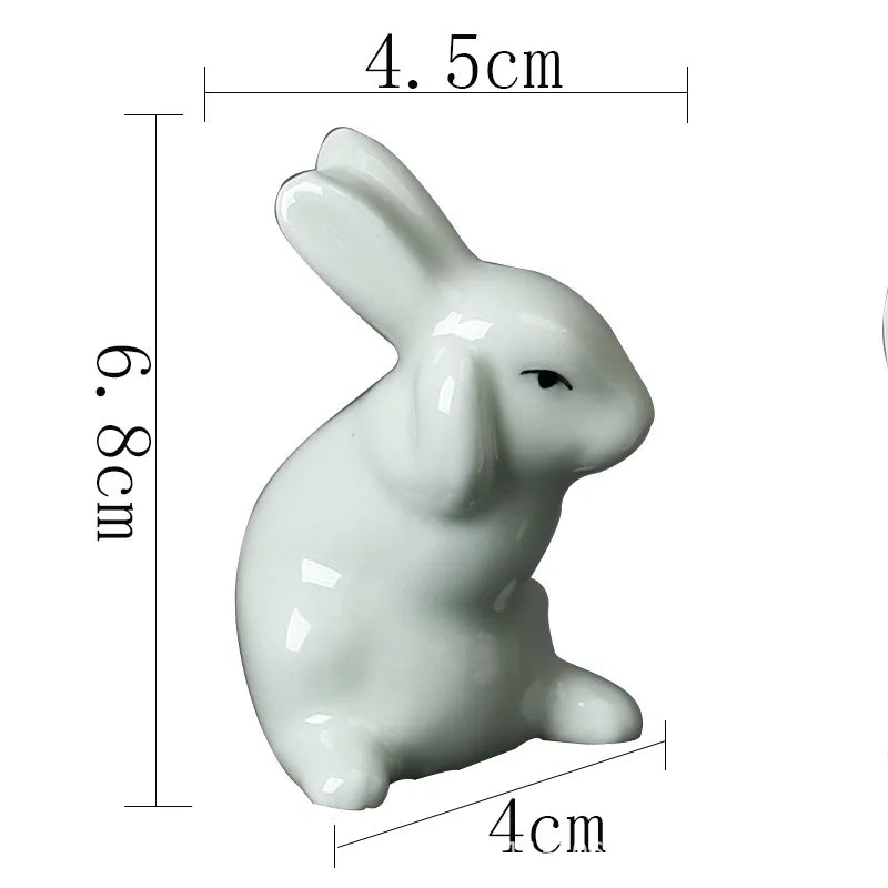 Cute Miniature Bunny Figure Home Decoration Animal Figurine Craft for Children Girls Boys Party Gift Easter Rabbit Decoration