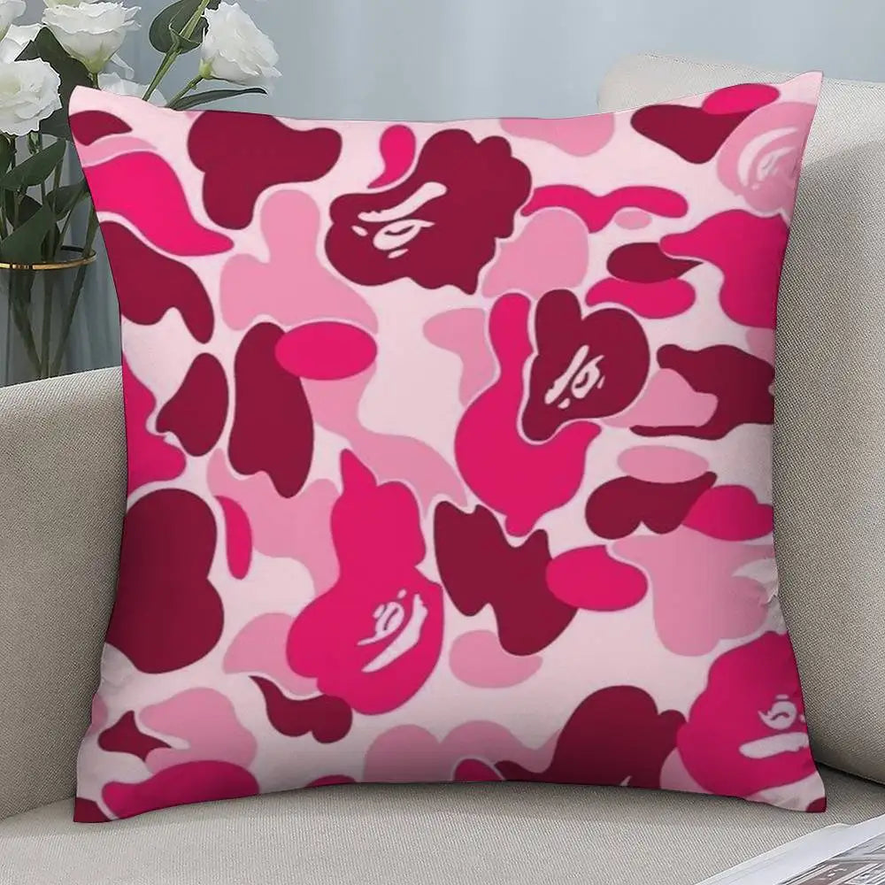 Luxury B-Bapes Pillow Case Short plush Double-sided Print Square Throw Pillow Covers Sofa Home Cushion Decor