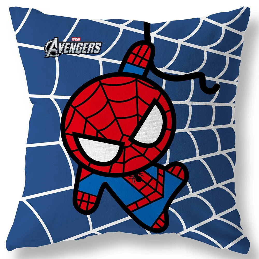Superhero Spiderman Iron Man Pillow Cover Soft and comfortable Living room Sofa Cushion Cover Home Bedroom Room decoration