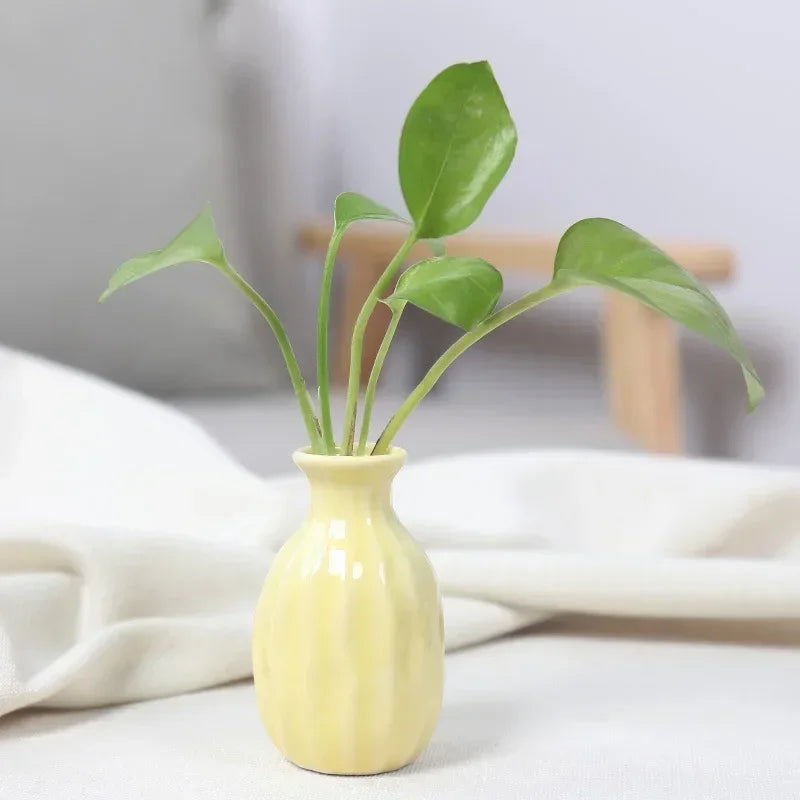 1PC Mini Modern Flower Vase Home Flower Arrangement Living Room Origami Ceramic Plastic Nordic Style Home Decor Ornament