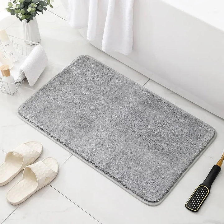 Fluffy Bathroom Bath Mat Anti-slip Bath Carpets Doormat For Toilet Absorbent Floor Rug Beside Bathtub Wash Basin Washable