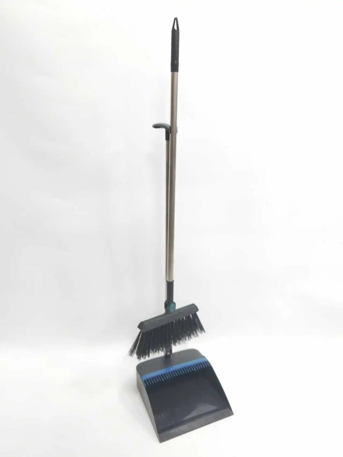 Household Broom & Dustpan Set – Foldable Garbage Shovel with Comb Teeth & 45° Angled Brush Head for Floor Sweeping