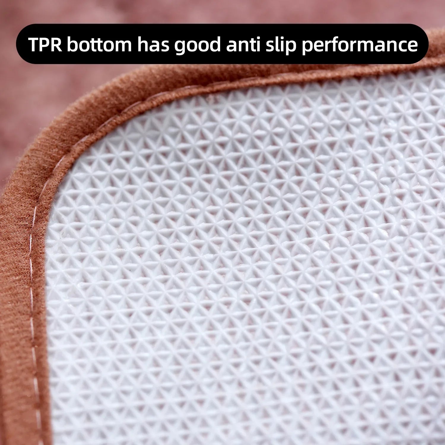 Rounded and thickened bathroom floor mat, bathtub absorbent mat, plush material, anti slip foot mat, entrance door mat, bathroom