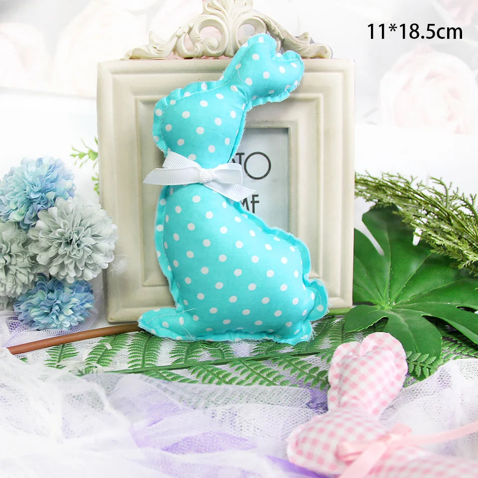 1pack Green Pink Easter Eggs Fabric Rabbits Carrots For Easter Party Hanging Decorations Kids Birthday Party Gifts Supplies