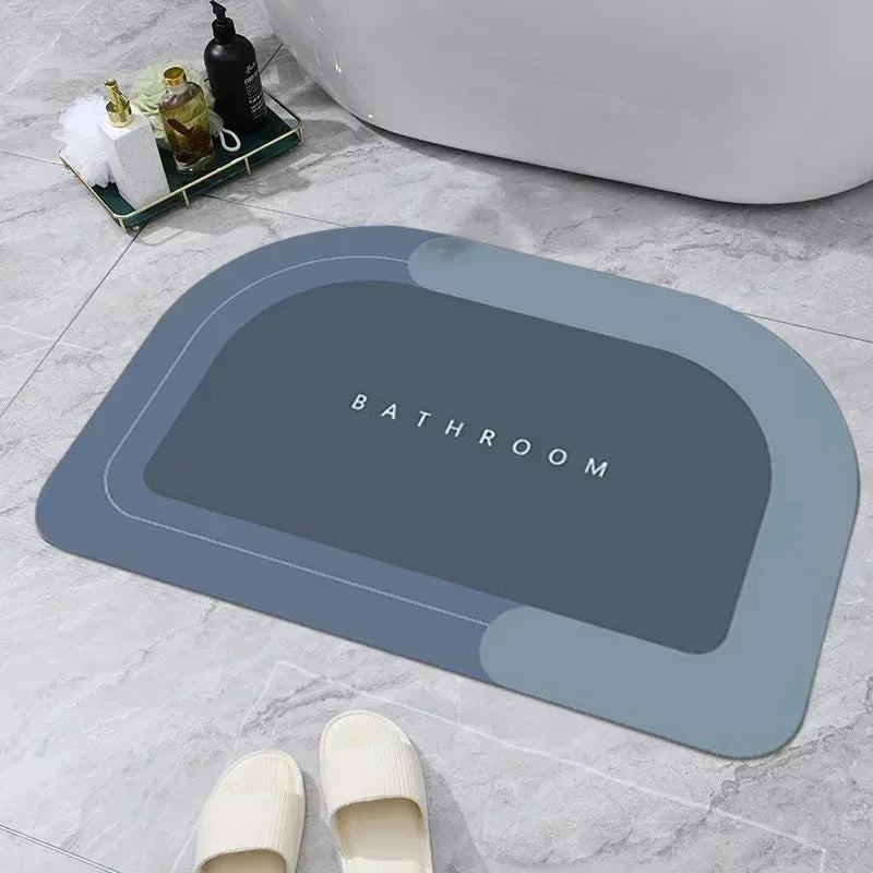 VIKAMA Diatomaceous Earth Bath Rug – Non-Slip Quick Dry Shower Mat for Bathroom Safety