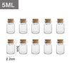 20/10PCS Cork Stopper Glass Bottles DIY Birthday Gift Transparent Empty Message Wishing Bottle Christmas Wedding Party Decor