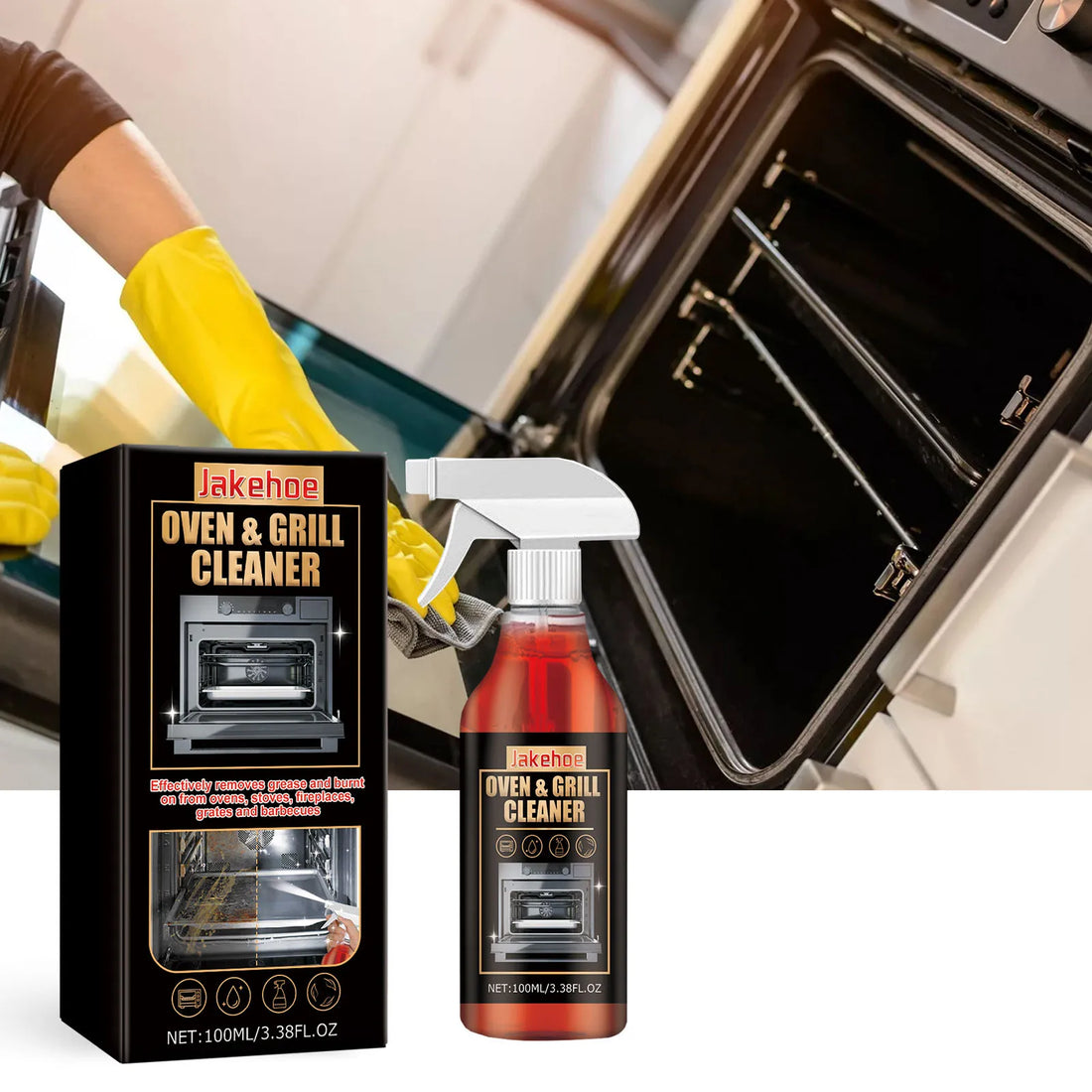 Oven & Grill Cleaning Foam Spray – Strong Kitchen Degreaser for Stove, Oil Stains & Kitchen Appliances (100ml)