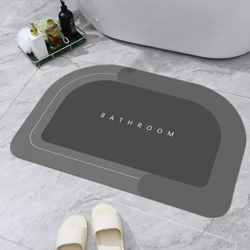 VIKAMA Diatomaceous Earth Bath Rug – Non-Slip Quick Dry Shower Mat for Bathroom Safety