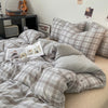 Skin-friendly Quilt Cover Plaid Style Duvet Covers Double Side Bed Cover постельное белье Home Comforter Covers(No Pillowcase)