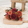 Rose Artificial Dandelion Flowers Bridal Bouquet Fake Floral Garden Wedding Party Living Room Home Table Autumn Christmas Decor
