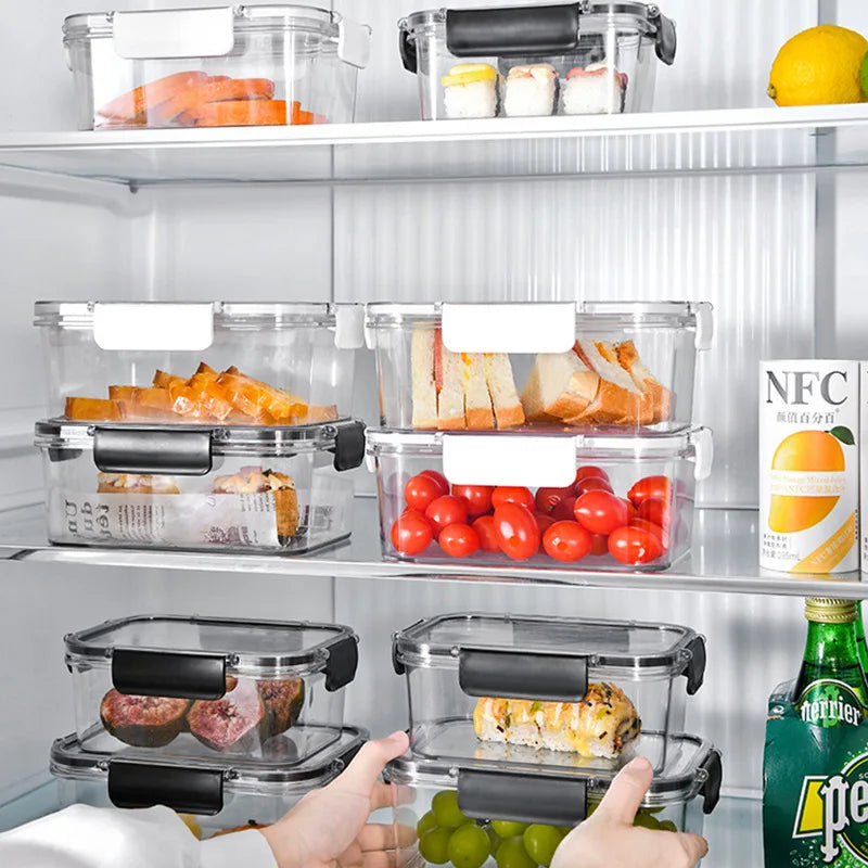 Sealed Crisper Box Refrigerator Storage Container – BPA-Free Fresh Keeping Box for Vegetables, Fruit & Lunch (S/M/L)