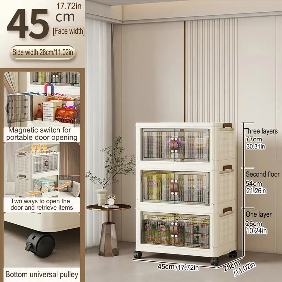 Large Capacity Foldable Storage Cabinet – Dustproof Wardrobe Closet Organizer with Easy Installation