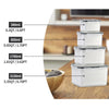 Fridge Fruit Storage Containers with Strainer Washing Bowl for Salad & Berries