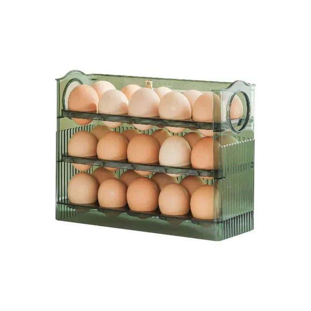 Refrigerator Door Egg Storage Box Reversible Organizer Tray