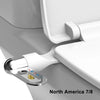 Ultra-Thin Non-Electric Bidet Toilet Seat with Dual Nozzles