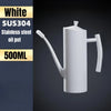 Stainless Steel Oil Pot Kitchen Oil Tank Pot Sauce Vinegar No Drip Dust-Proof Oil Storage Container Tank Storage Kitchen Tools