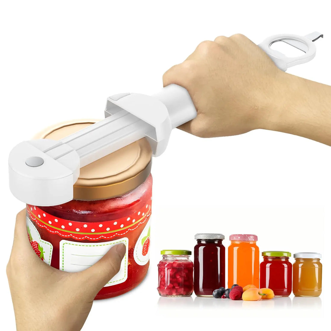 Adjustable Retractable Bottle Opener & Jar Gripper – Magnetic Multi-Tool for Weak Hands & Senior Arthritis