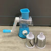 Vegetable Cutter & Slicer Manual Kitchen Cheese Chopper Machine with 3 Sharp Drums Multifunctional Garlic Potato Shredder