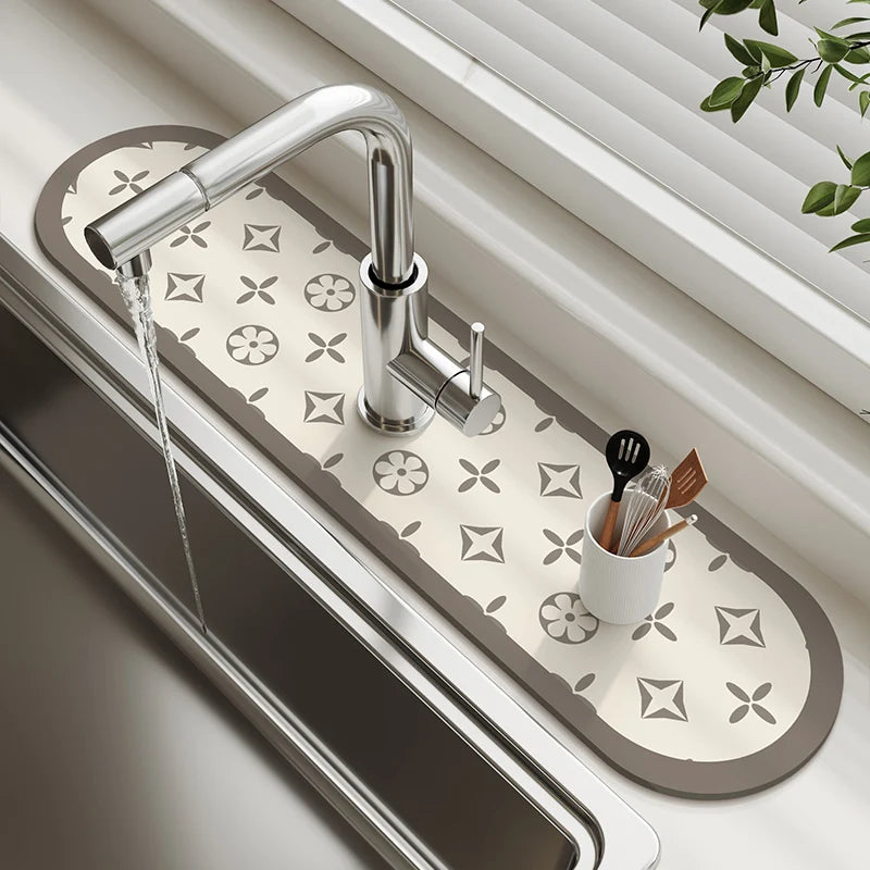 Diatomite Sink Faucet Drain Pad Absorbent Drying Mat For Kitchen Countertop Kitchen Sink Splash Mat Non-slip Table Mat