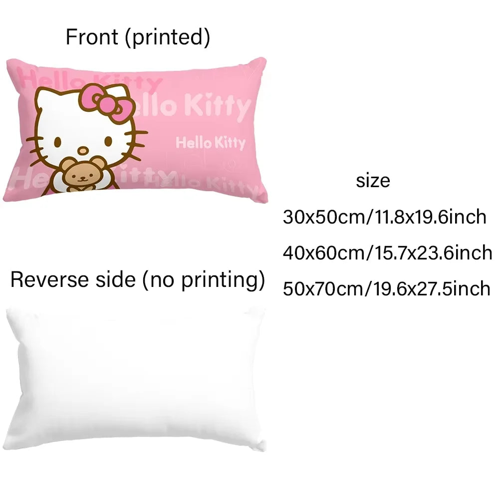 Kawaii Pokémon Pillowcase Pikachu Geng Ghost Pattern Printing Living room Sofa Pillow Case Room Home Decoration 40x60 50x70cm