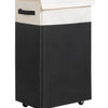 65L Wheeled Laundry Basket with Cover, Tall Oxford Fabric Hamper, Portable Foldable Clothes Organizer Bin