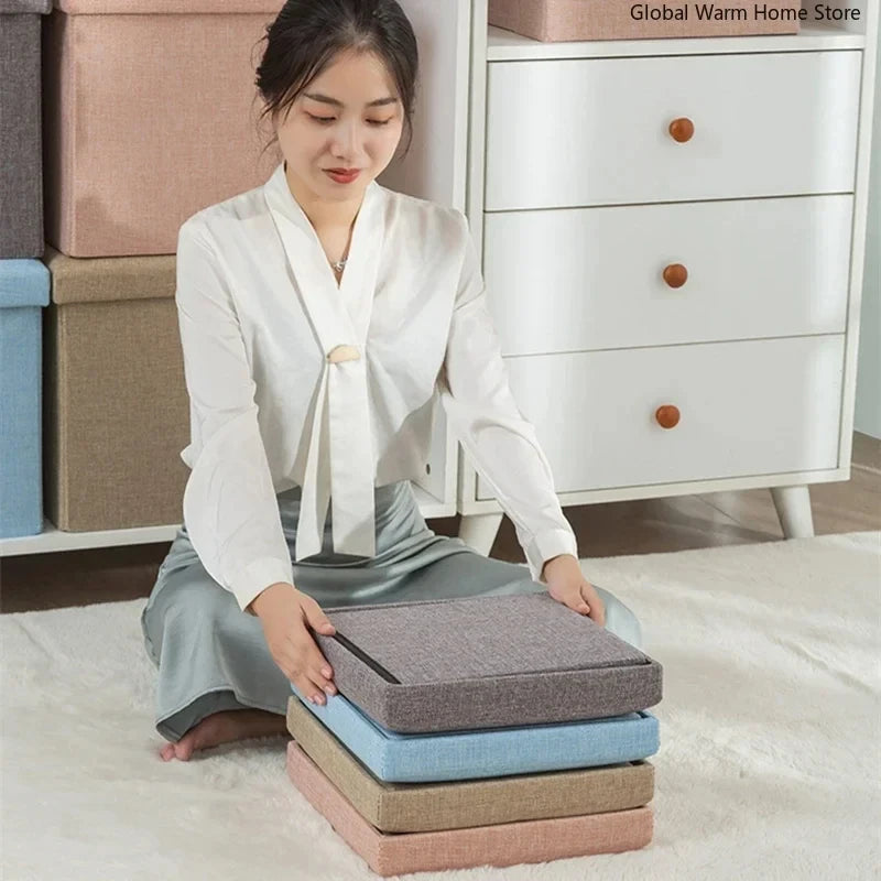 Foldable Storage Stool Box Multifunctional Fabric Storage Organizer Stool Boxes With Padded Seat Home Organization Sundries Box