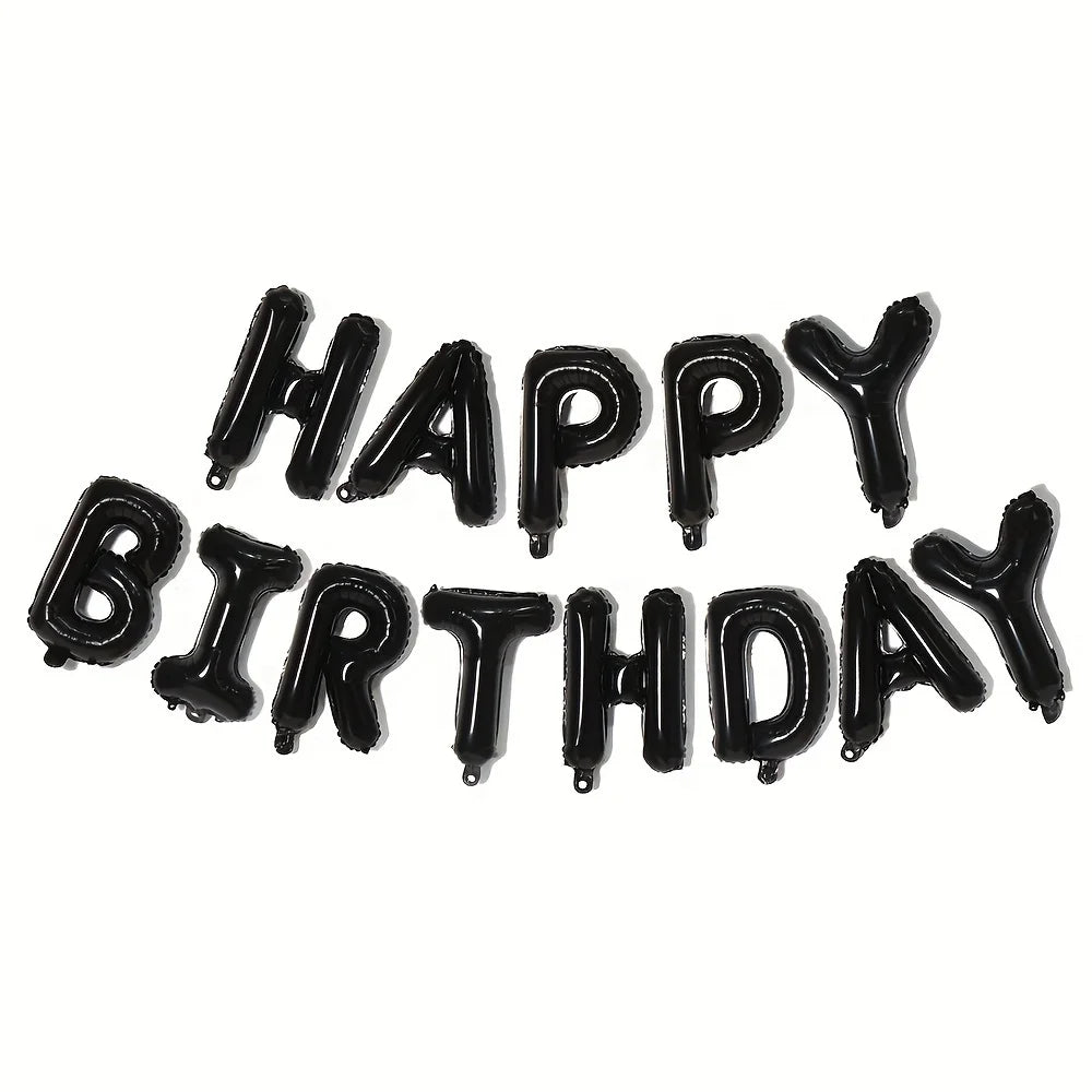 13pcs Happy Birthday Decoration Balloons Rose Gold Letter Foil Ballons Birthday Party Decorations